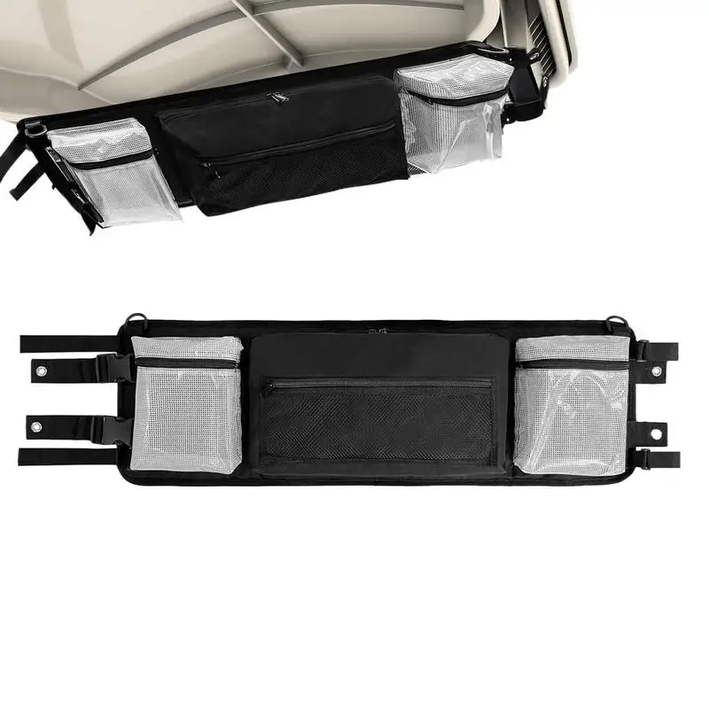 Golf Cart Overhead Storage Bag Oxford Cloth Golf Cart Ceiling Organizer Bag Golf Accessories Portable Organizer Bag For Travel