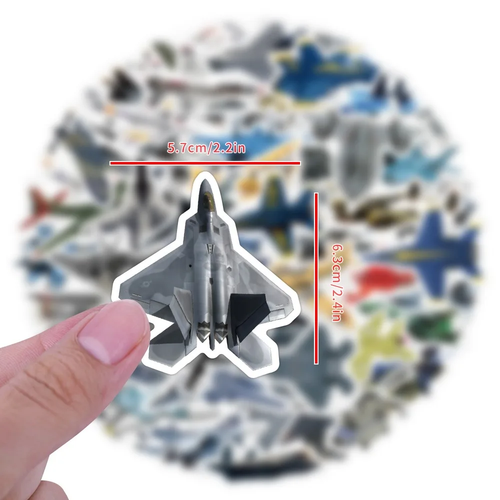 60pcs Cartoon Airplane Fighter Graffiti Stickers Aesthetic Phone Wall Scrapbook Motorcycle Waterproof Sticker for Kids Toys Gift