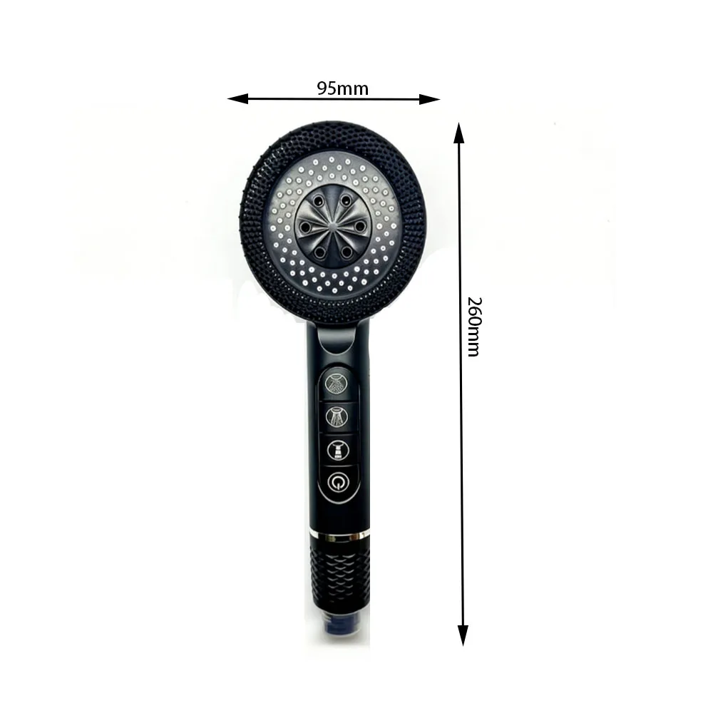 Filtered Boost Shower Head, 4-Speed Adjustable, Built-In Water Stop Valve, Multifunctional Shower Nozzle, Bathroom Accessory