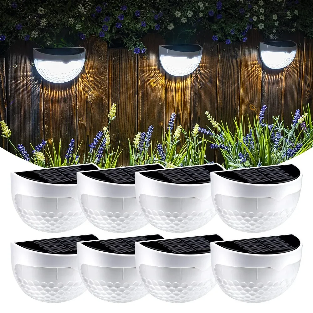 

6LED Solar Staircase Lights Waterproof Night Wall Lights for Balcony Garden Outdoor Courtyard Decoration Street Stair Fence