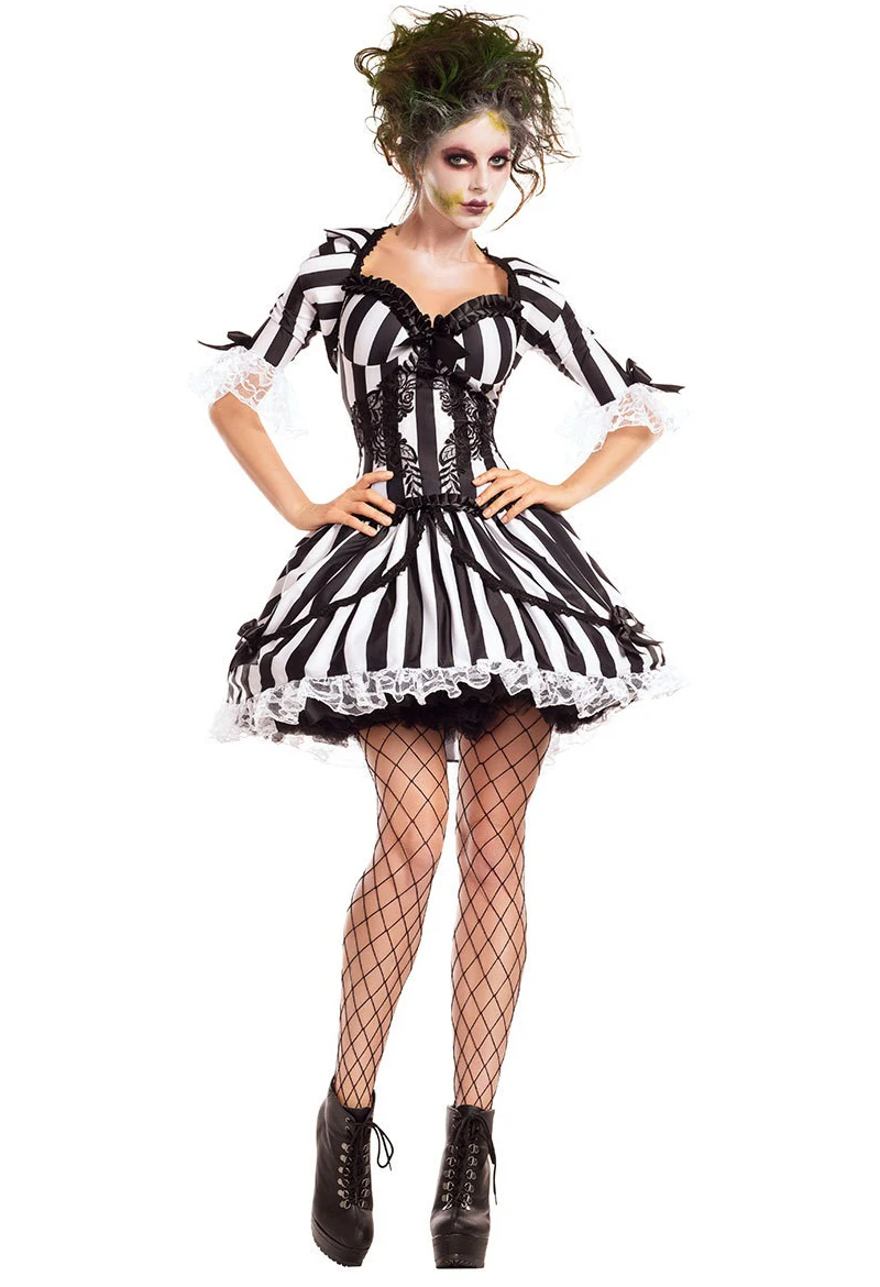 Clown Costumes Circus Party Dress Halloween Cosplay Uniforms Female Costume Sexy Naughty Circus Clown Performance Joker Clothing