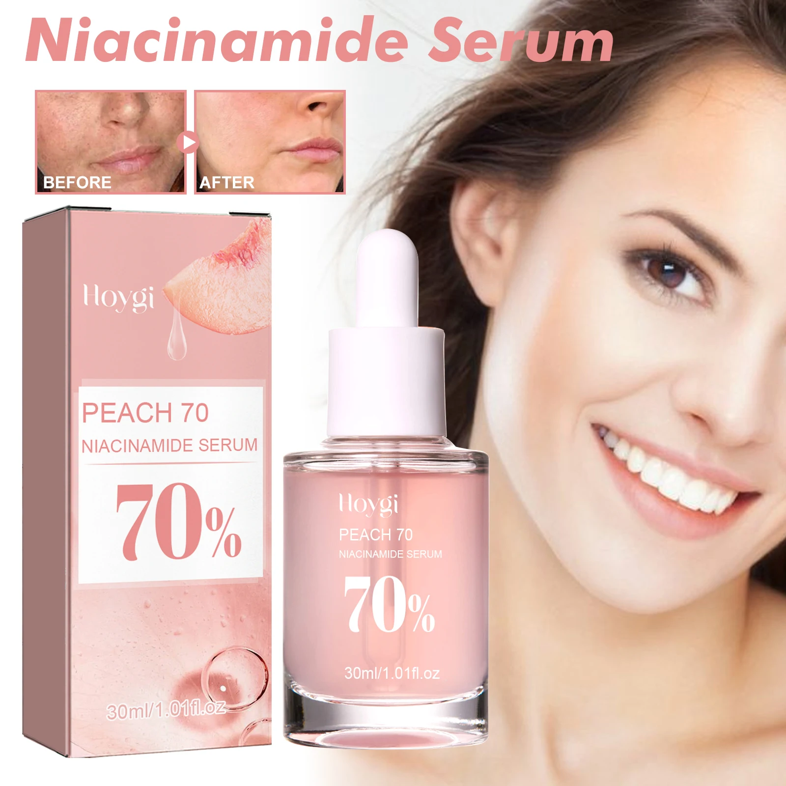 Niacinamide Serum 30ml Brightening Pore Minimizer Fade Dark Spots Hydrating Even Skin Tone Anti Aging Face Serum Non Irritating