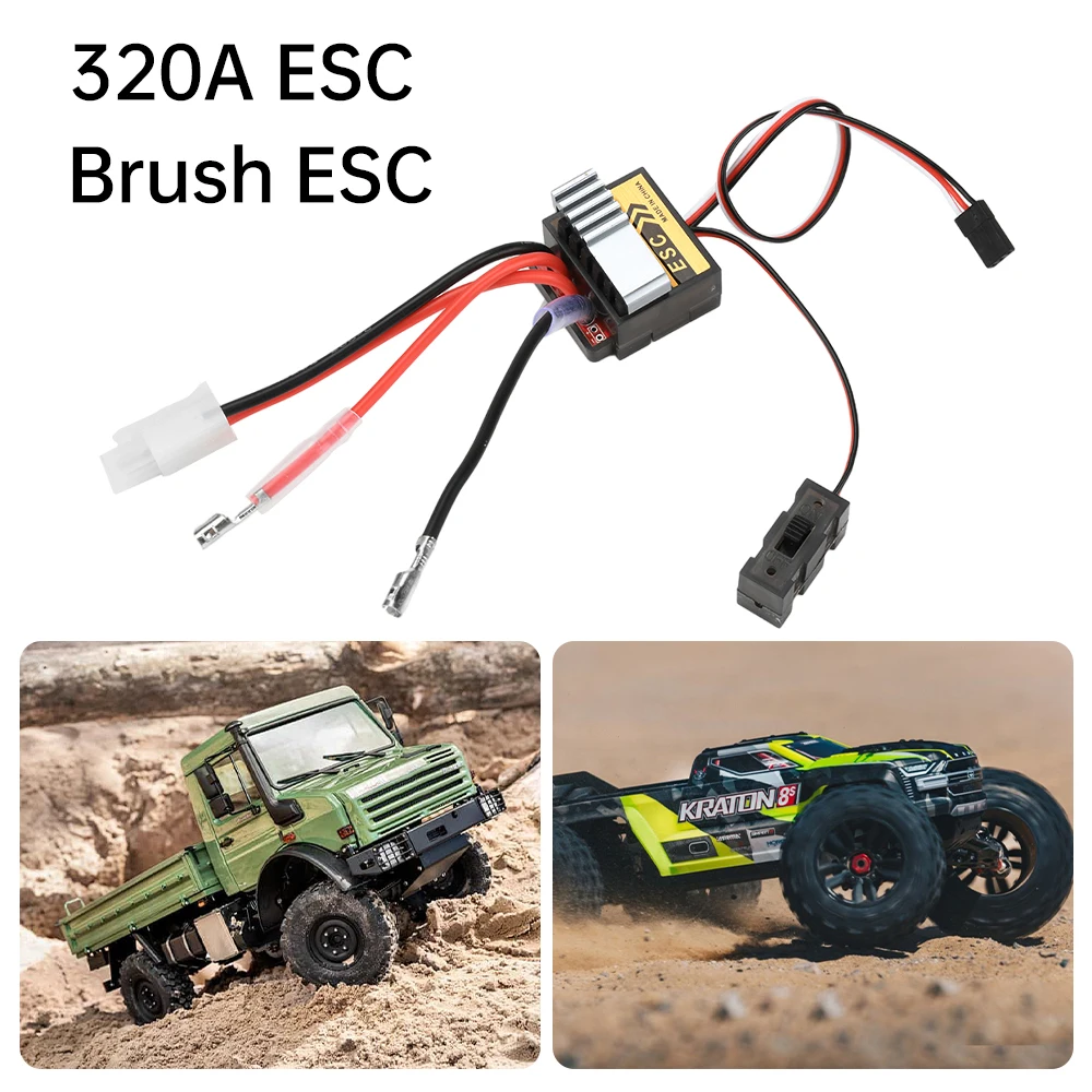 

320A Brushed ESC Speed Controller 4.8-8.4V 2S Lithium Battery Bidirectional Electronic Speed Controller With Brake For RC Ship