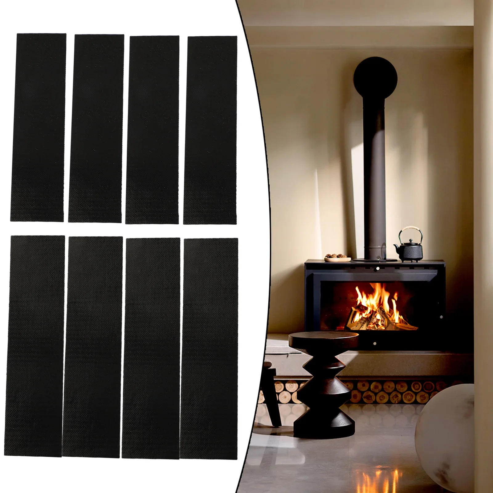 High Quality Practical Brand New Fireplace End Tape Glass Fabric Tape Self Adhesive Black Glass Fabric Insulation