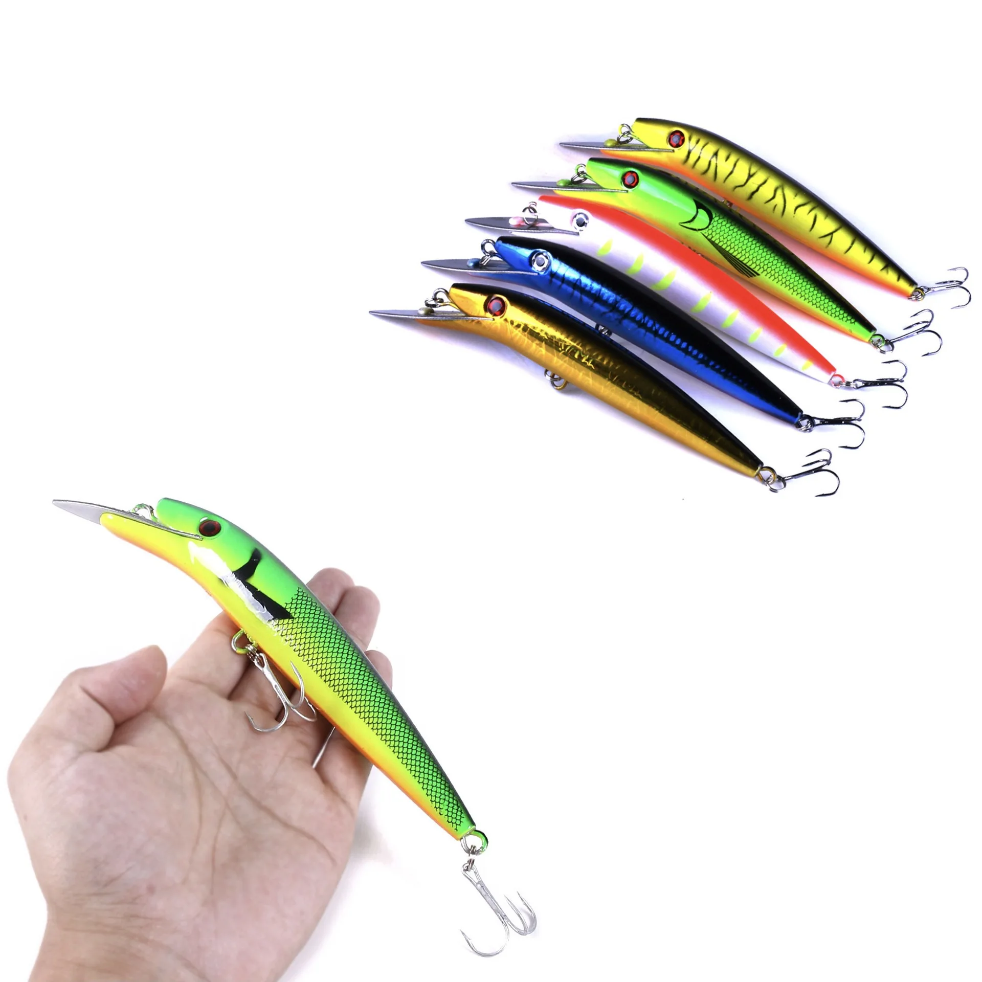 197MM 45G Wobbler Fishing Lure Big Crankbait Minnow Peche Bass Trolling Artificial Bait Pike Carp lures