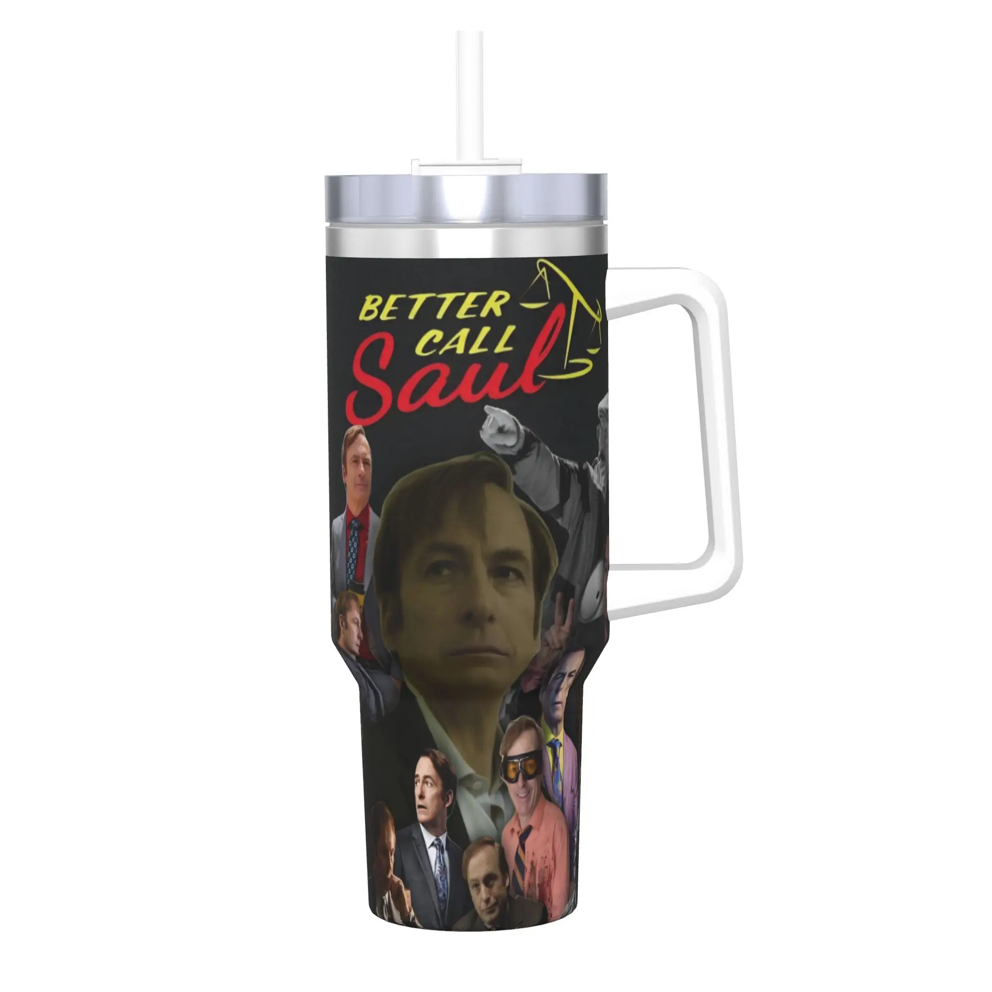 

Saul Goodman Actor Tumbler Vacuum Insulated Coffee Cups Vacuum Flask Double Wall Mugs Hot Cold Drink 40oz