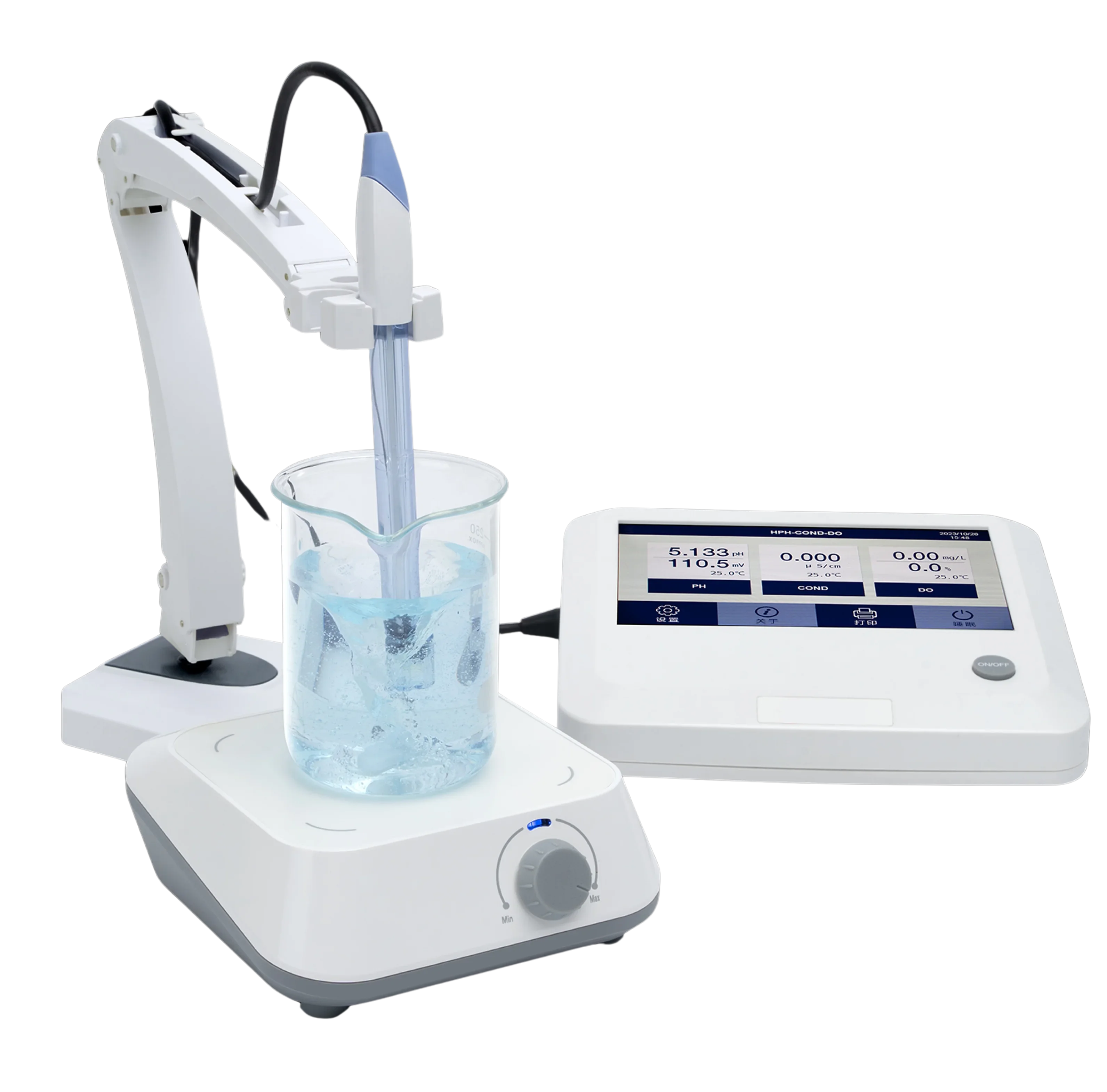 NEW High Precision 0.001pH Desktop Touch Screen pH Meter EC Meter Measure TDS Salinity Resistivity Simultanously Display Reading