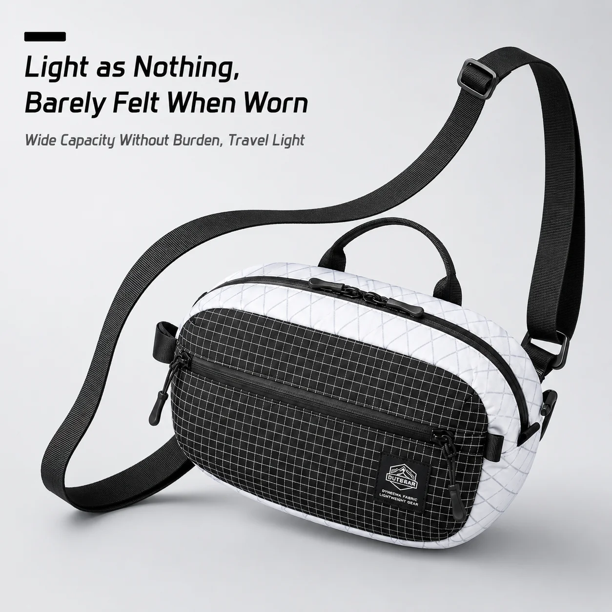 Outdoor X-PAC&Dyneema Multi-functional Summit Bag Lightweight Waterproof Hiking Chest Pack Tactical Waist Bag Crossbody Bag