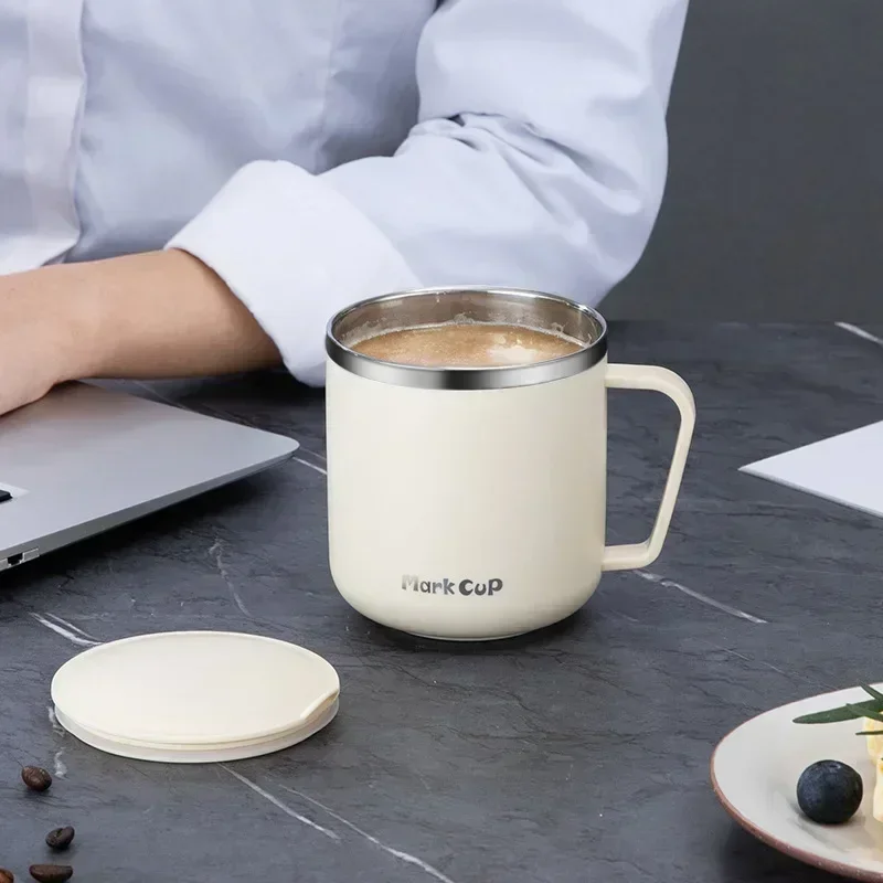 

Новые кофейные кружки из нержавеющей стали 304, портативные чашки, теплоизоляционная термос, кружка для дома с крышкой и ручкой, кружка, кружка, чашка