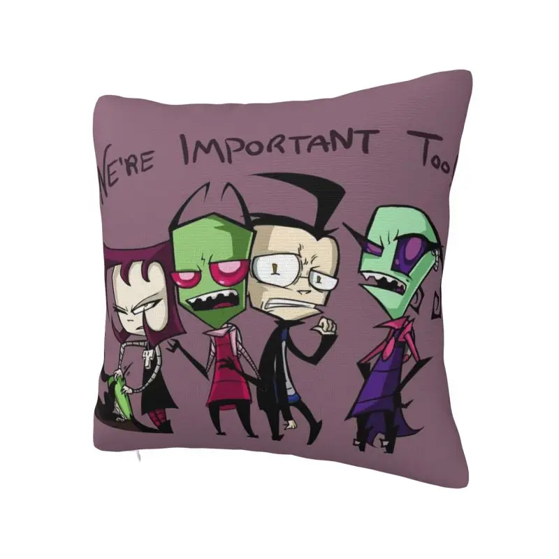 Custom I-Invader Z-Zim Cartoon Cushion Cover 3D Printing Square Floor Pillow Case for Sofa Pillowcase Home Decorative