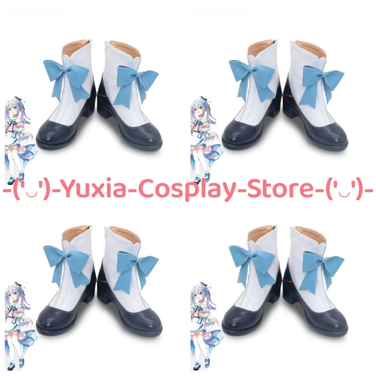 

Yuxiacosplay! Gochuumon wa Usagi Desu ka Chino Kafuu Cosplay Shoes Anime Character Prop PU Leather Boots Halloween Party Costume