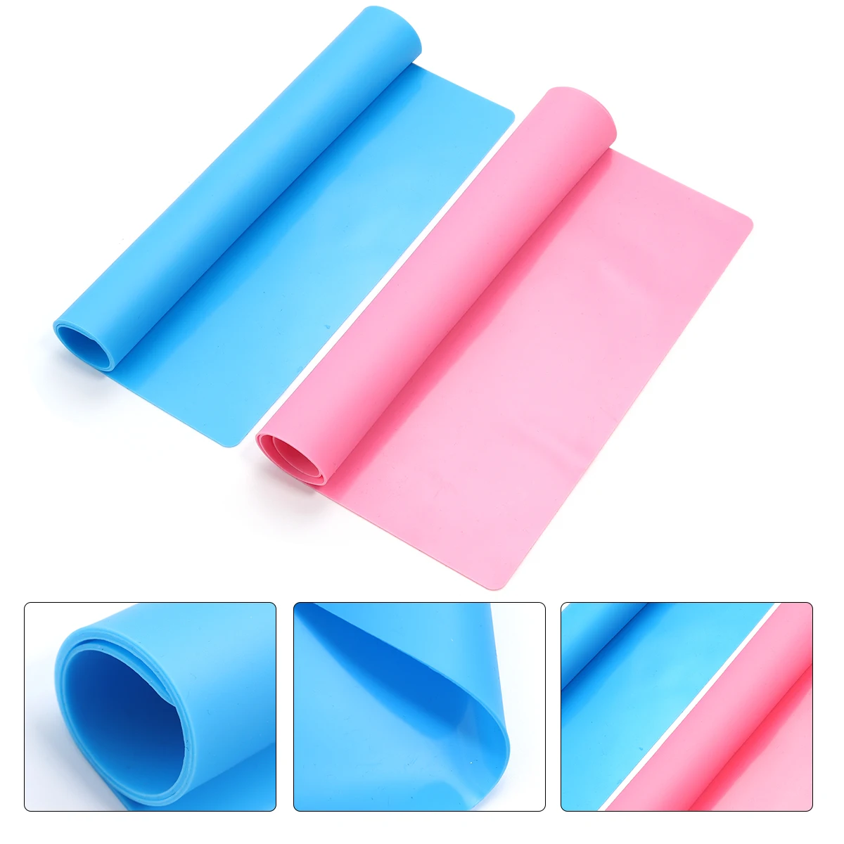 1Pc Pink Blue Silicone Table Mat Resin Molds Waterproof Placemat Table Mat for DIY Jewelry Making Supplies Countertop Protector