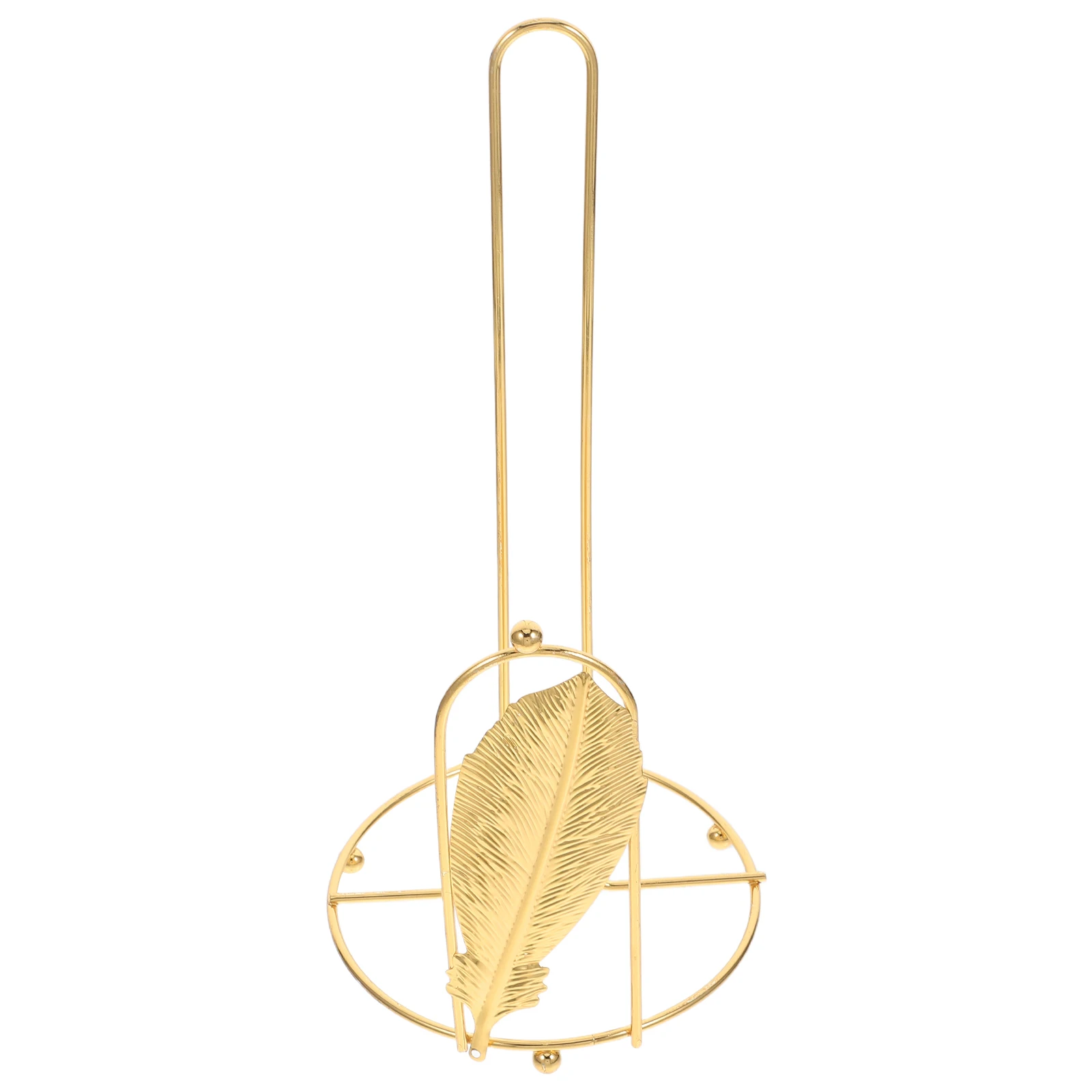 

Nordic Style Paper Towel Holder Plume Design Metal Wall Mount Kitchen Decor Farmhouse Golden Stand Countertop Towel Rack Vintage
