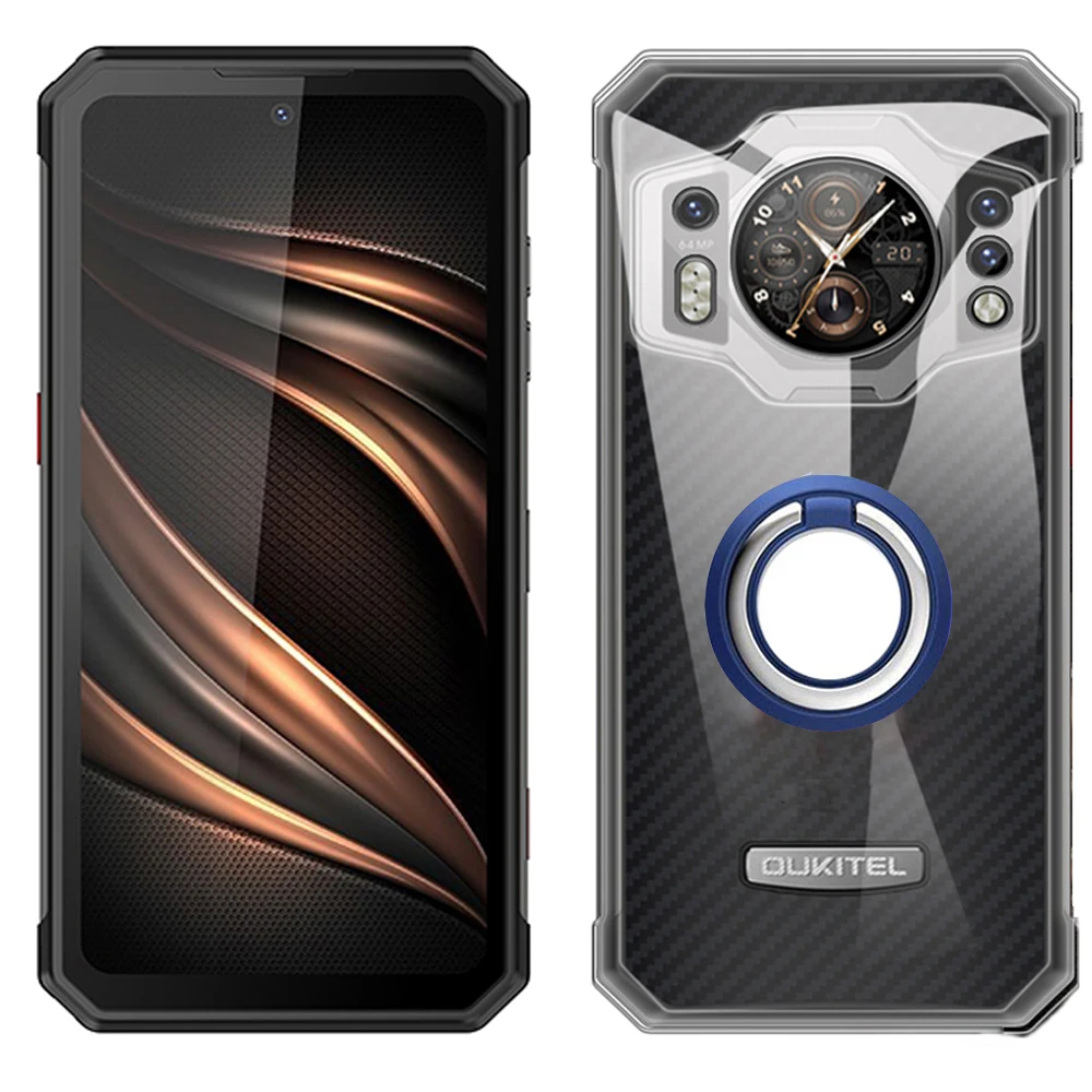 Pokrowiec na Oukitel WP21 Ultra uchwyt pierścieniowy odporny na wstrząsy miękkie etui TPU pokrowiec na Oukitel WP21 Couqe Funda