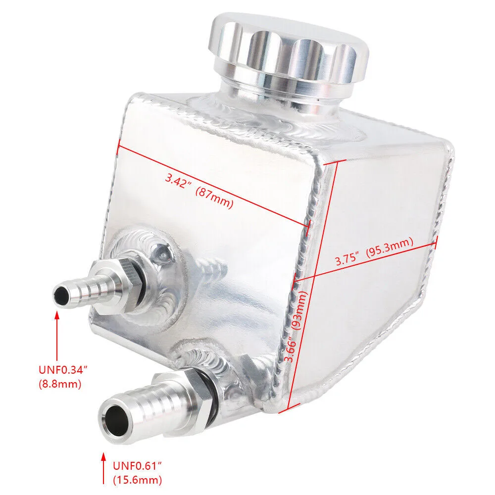 Aluminum Power Steering Pump Fluid Reservoir Tank Sandblasting for V6 V8 VT VX VU VY VZ VE LS1 LS2 Silver Black