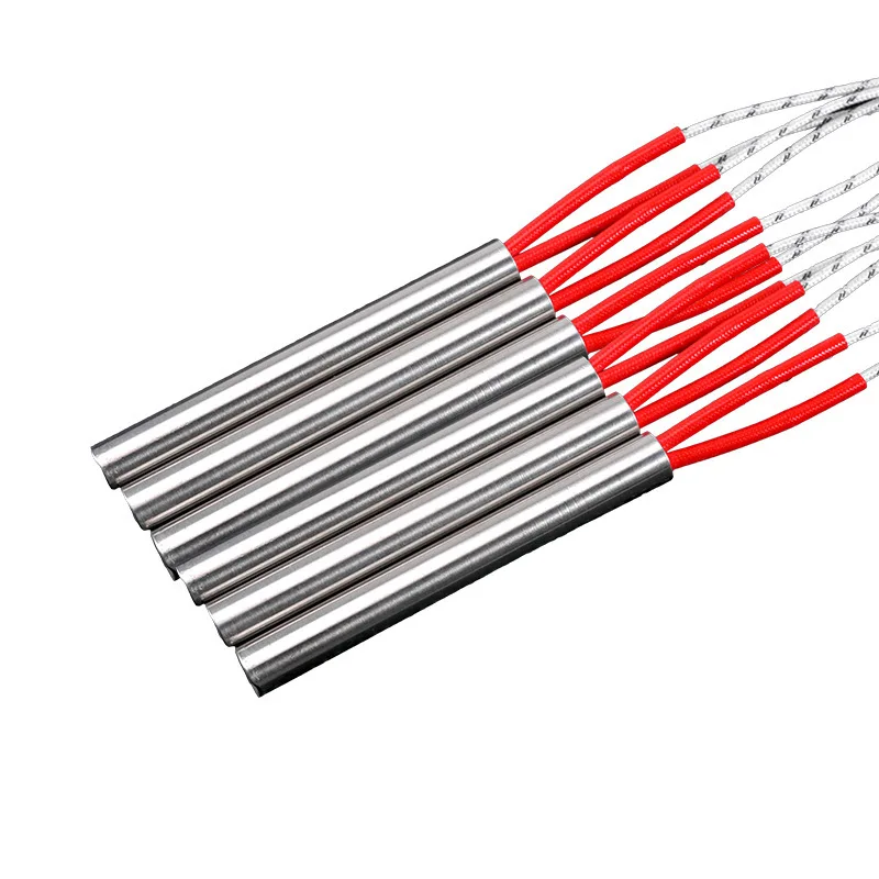 5pcs Stainless Steel 220V 6mm Tube Diameter Mold Cartridge Heater 40-200mm Tube Length 80-300W Heating Element Custom Acceptted