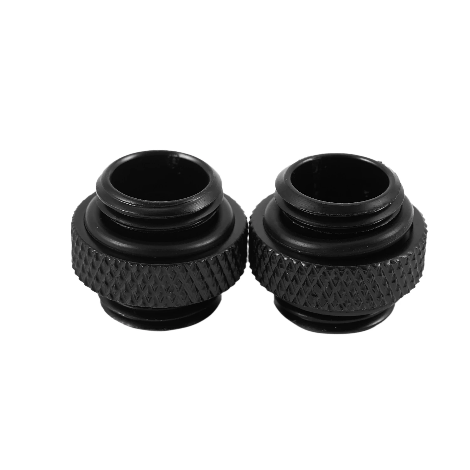 2Pcs G1/4 Mini External Thread Male To Male Water Cooling Rotary Fitting Adapter Water Cooling Connector Radiator Components Bla