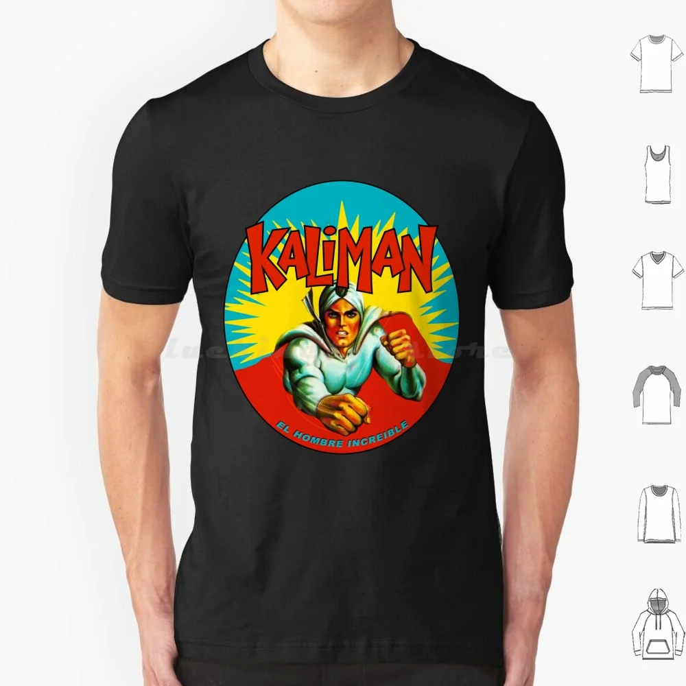 Camiseta Kaliman 2, 6XL, de Algodón, Diseño Cool, Kaliman México, Héroe Mexicano, Superhéroe, Cómic, Cómics Clásicos, Superhéroe Viejito El
