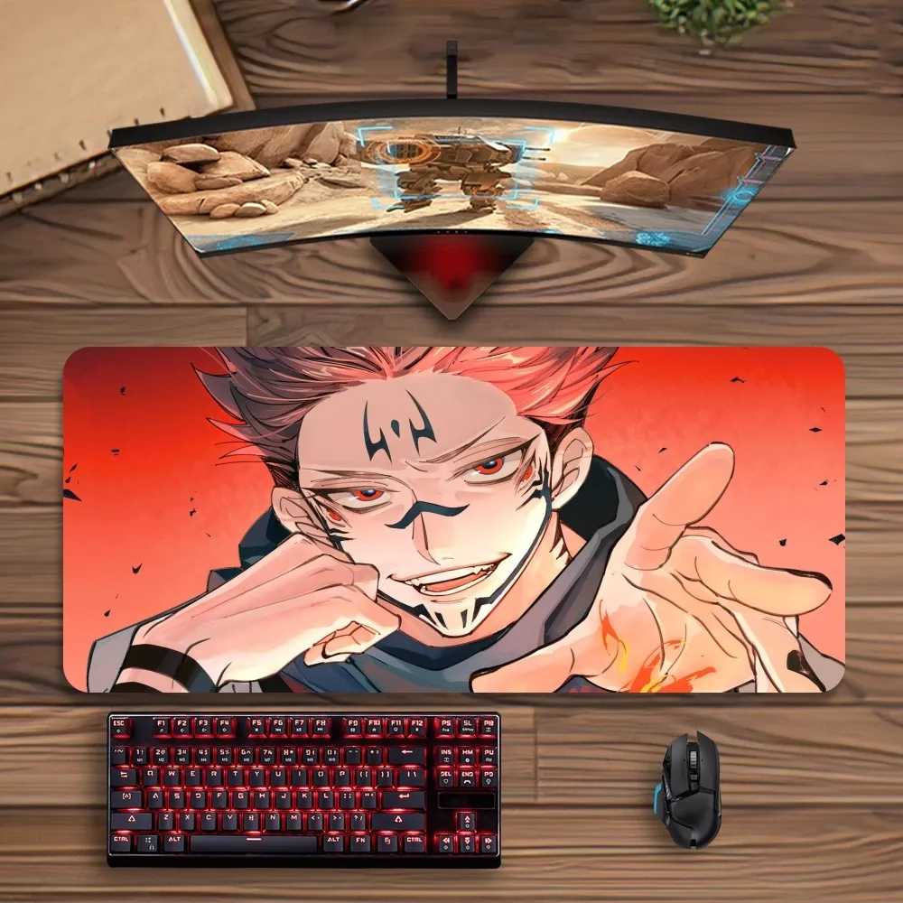 Hot Anime Jujutsu Kaisen Mousepads Monster Large Mouse Mat Big Desk Pad antiscivolo tappetino per Mouse in gomma tappetini per tastiera grandi