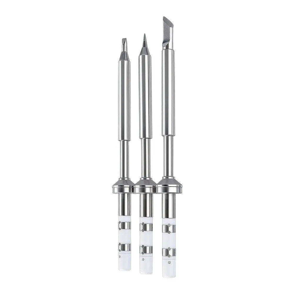 Replacement Solder Bits Silver Metallic TS100 Soldering Tips Copper Core Technology Consistent Solder Flow Extended Tip Lifespan