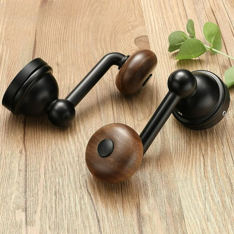 

French Retro Walnut Round Ball Lock Magnetic/silent Indoor Split Lock Bedroom Office Wooden Door Lock