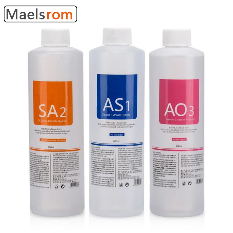 Serum do pielęgnacji skóry twarzy Hydro Aqua Peel Solution 400ml Zestaw 3 serum AS1 SA2 AO3 do głębokiego czyszczenia skóry twarzy
