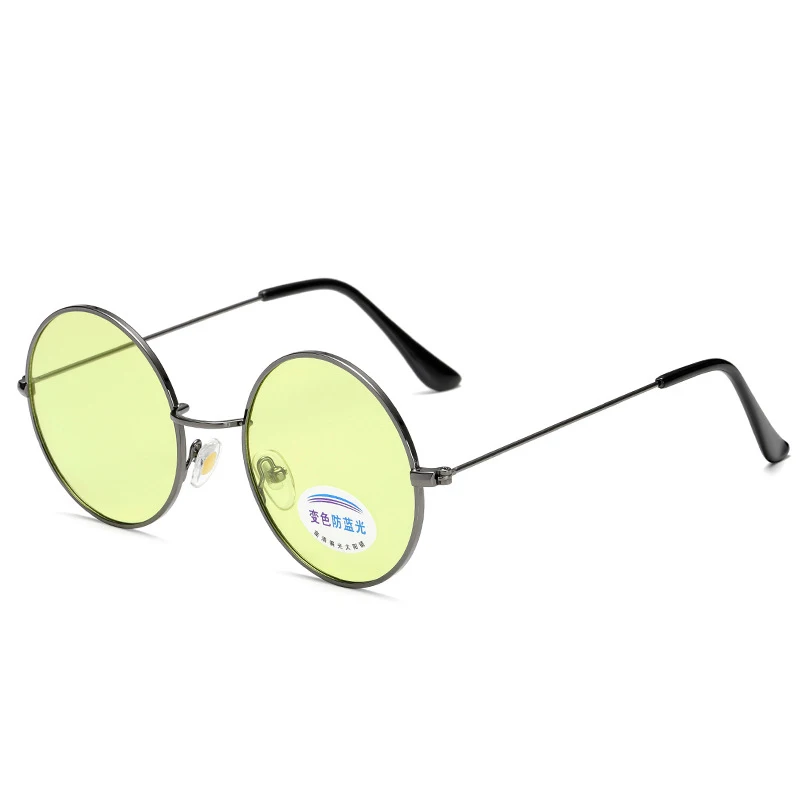 Retro Round Photochromic Polarized Night Vision Glasses For Men Women UV400 Sunglasses Anti-blue Lens Eyewear Day and night
