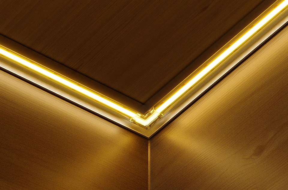 COB-LED-Anschlüsse, 90 Grad, L-förmige Ecke, 5/8/10 mm, lötfrei, für CCT, FCOB, RGB-Streifen, Lichter, 2/3/4-poliger Anschlussstreifen zu Streifen – Detail 19