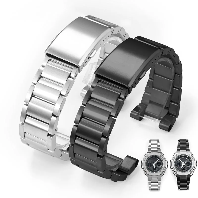 

Ремешок из нержавеющей стали для Casio G-Shock GST-W300 400G B100 S310 S120 S110 W110, ремешок для часов, мужской браслет, аксессуары