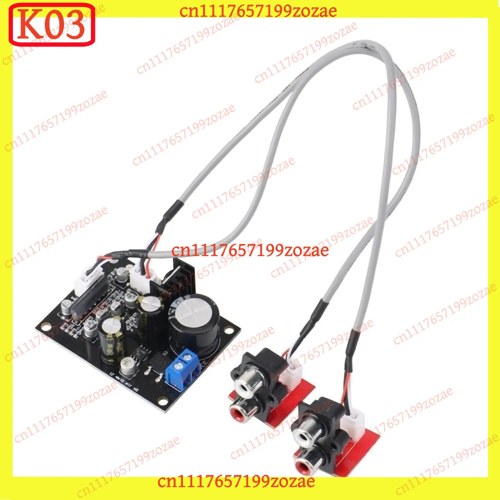 K03 NE5532 MM MC Phono Preamplifier Board Vinyl Record Player Preamp DIY Audio with Lotus Sockets, Replacement Parts