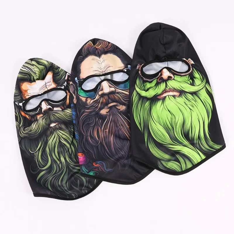 Skull Pattern Cycling Neck Gaiter Protective Face Mask Quick Dry Sweat Absorbent Breathable Sun Protection for Outdoor Sports