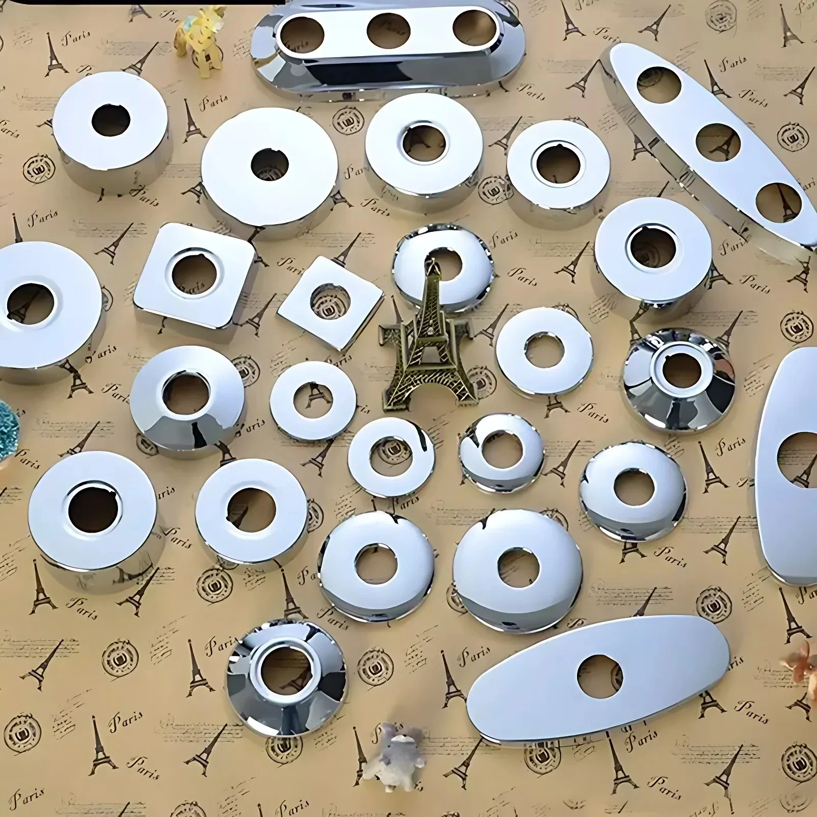 1 szt. Osłona rury 1/2" 3/4" BSP, osłony ścienne, dekoracyjna osłona kranu ze stali nierdzewnej, panel, akcesoria do kranu kuchennego i prysznicowego