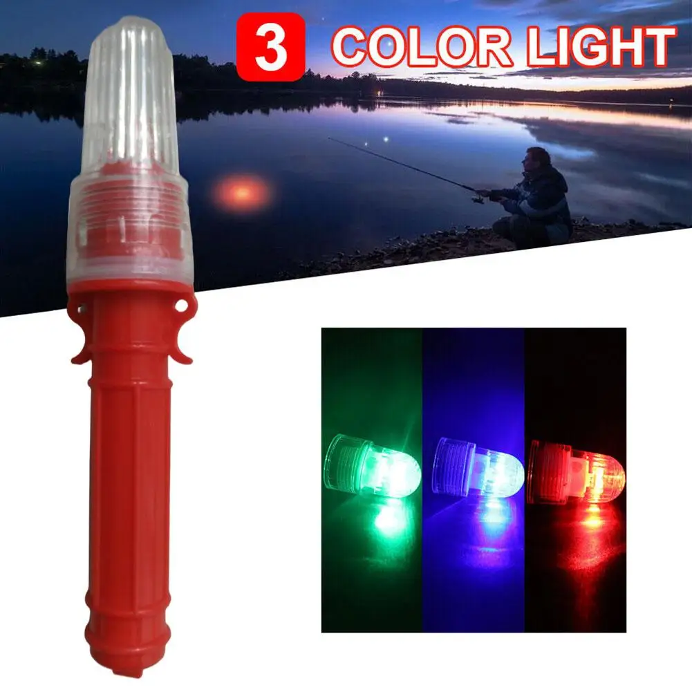 20cm 3.Color Fishing Warning Signal Light Attract Lamp Alternately Two-color Float Light Automatically Outdoor Camping Flash