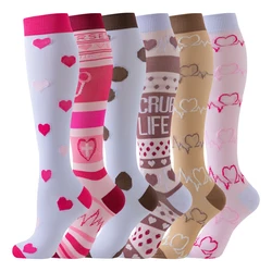 6 Pairs Running Compression Stocking Nurse Compression Socks Men Running Sport Men Women Running