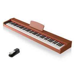 Electric Digital Piano with Dual Headphone Port, 88 Keys, 128 Polyphonic Numbers, 88 Demonstration Songs, Tone, Chord