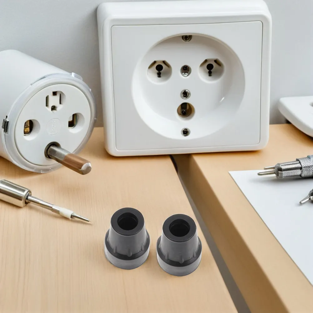 

8Pcs Wear Resistant Cane Tips - Rubber Walking Stick Ends Anti-Slip for Trekking Poles Quiet Comfortable Outdoor Indoor Use