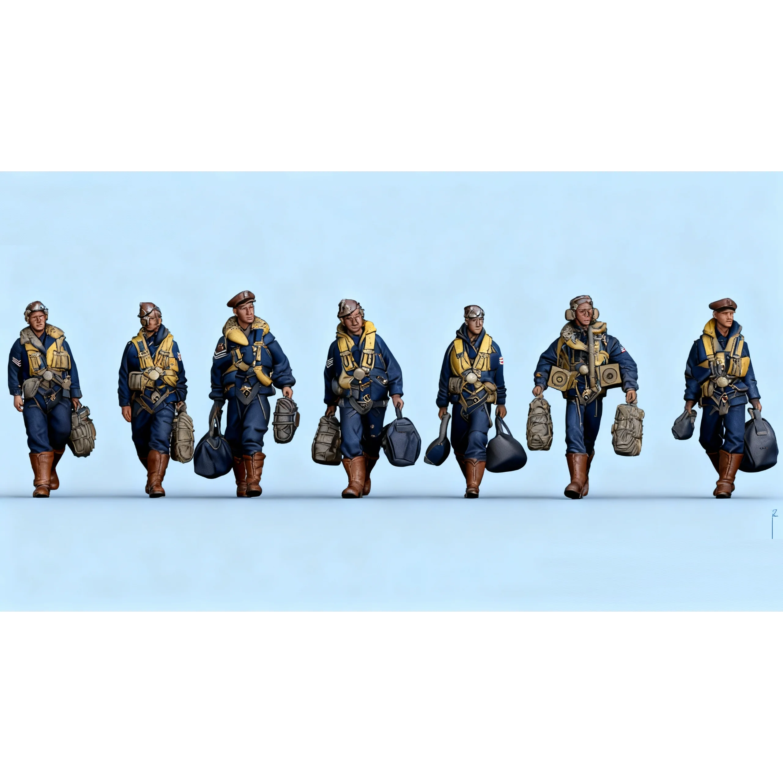 Modelo de Piloto de Bombardero Lancaster en Resina, Impresión 3D, Material Plástico, Serie de Vehículos de Guerra, Juguete de...