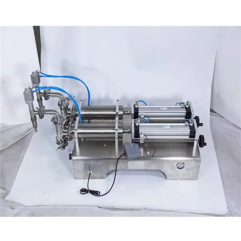 Full Stainless Steel Body Semi-Automatic Double Head Small Liquid Filling Machine