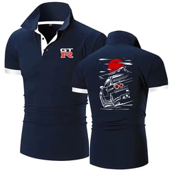 Men GTR JDM Car Polo Shirt Nissans Customized With Own Logo Polos Shirt Men Pure Nissanes Vintage Wholesale F1 Polo Shirt 103