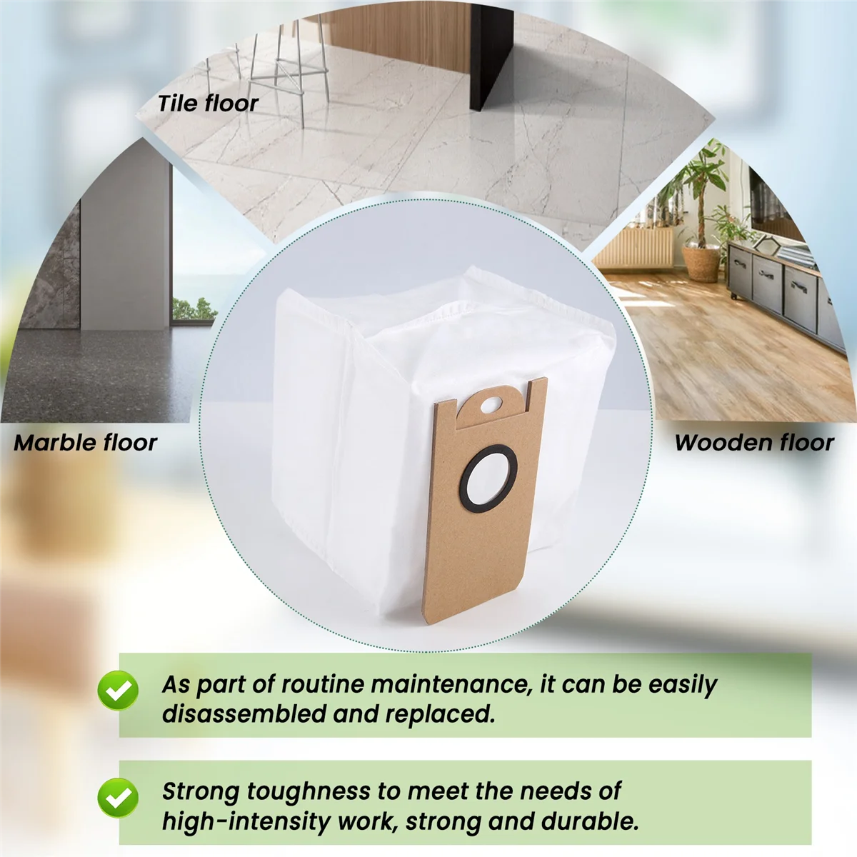 HOT 10 pezzi di ricambio sacchetti per la polvere collezione di sacchetti della spazzatura accessori per XIAOMI VIOMI S9 parti per aspirapolvere robot