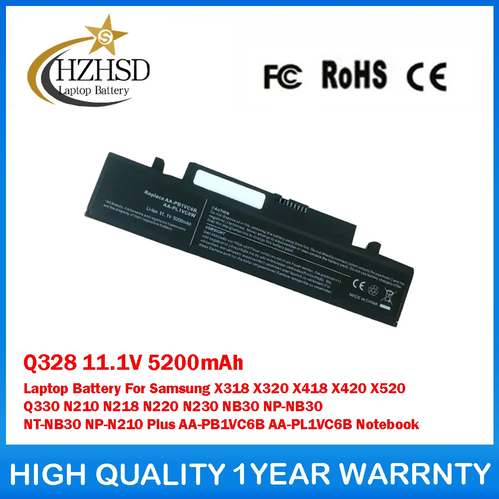 

Q328 11.1V 5200mAh Laptop Battery For Samsung X318 X320 X418 X420 X520 Q330 N210 N218 N220 N230 NB30 NP-NB30 NT-NB30 NP-N210