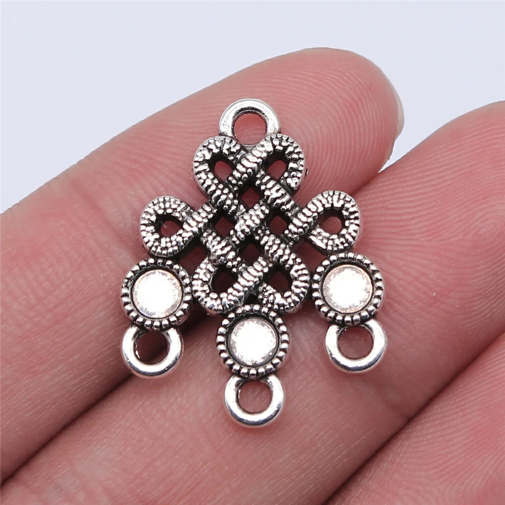 4pcs 26x21mm Vintage Earring Connector Jewelry Making Antique Bronze Plated Earring Connector Charm Earring Connector