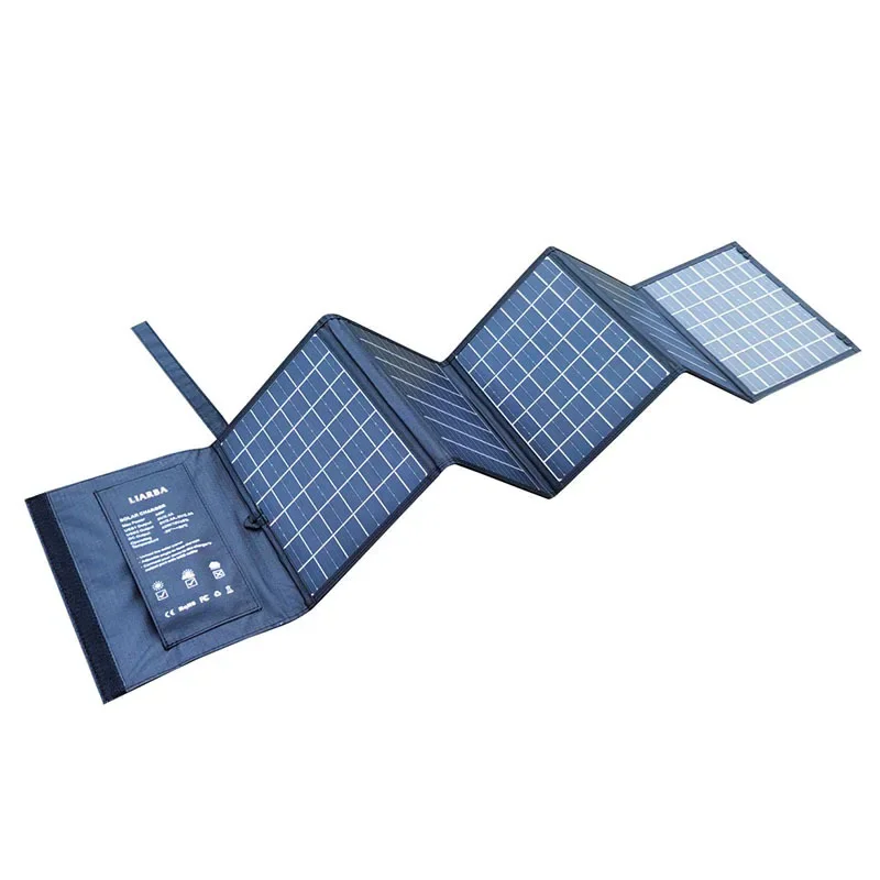 30W 2024 Foldable Solar Charging Panel 50W 18V ETFE Suitable for Mobile Camping and Hiking Charging Bags