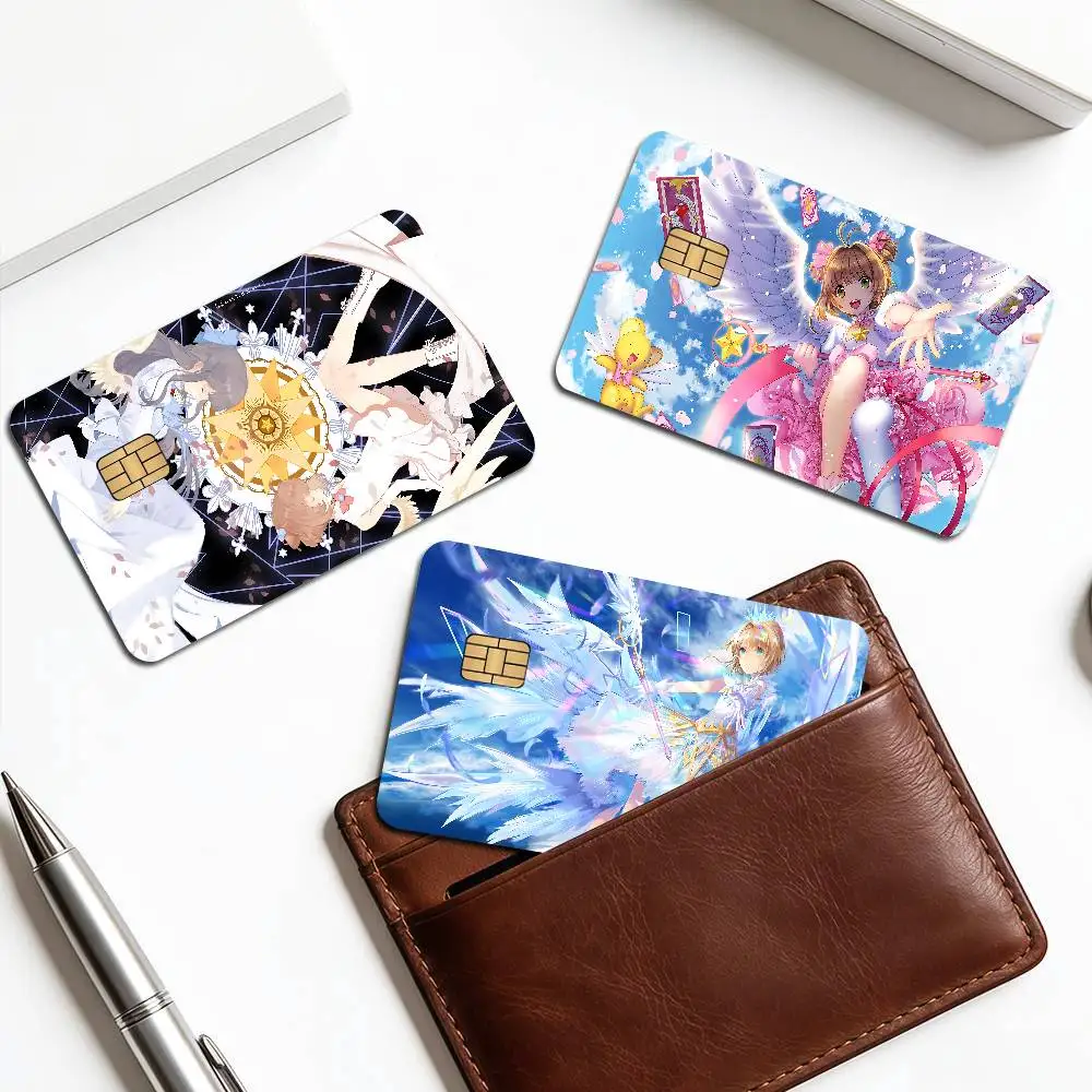 C-Cardcaptor Sakura Credit Card Skin Stickers for VISA Bank Card Transportation Card Waterproof Sticker Anti-scratch Women Gift