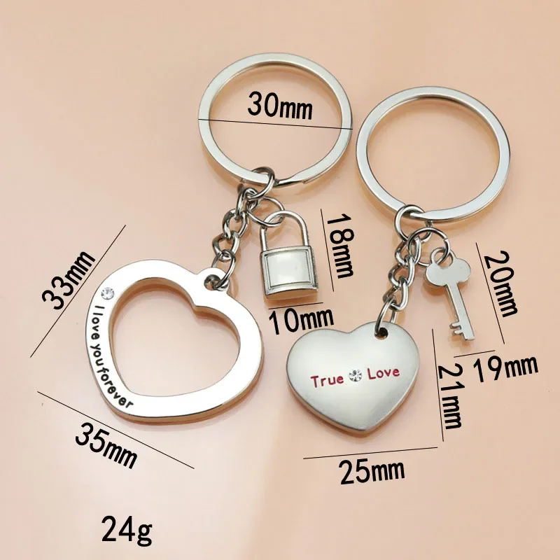 Love Couple Keychain Pendant Creative Valentine\'s Day Other Festivals Small Gift Keyrings Pendant