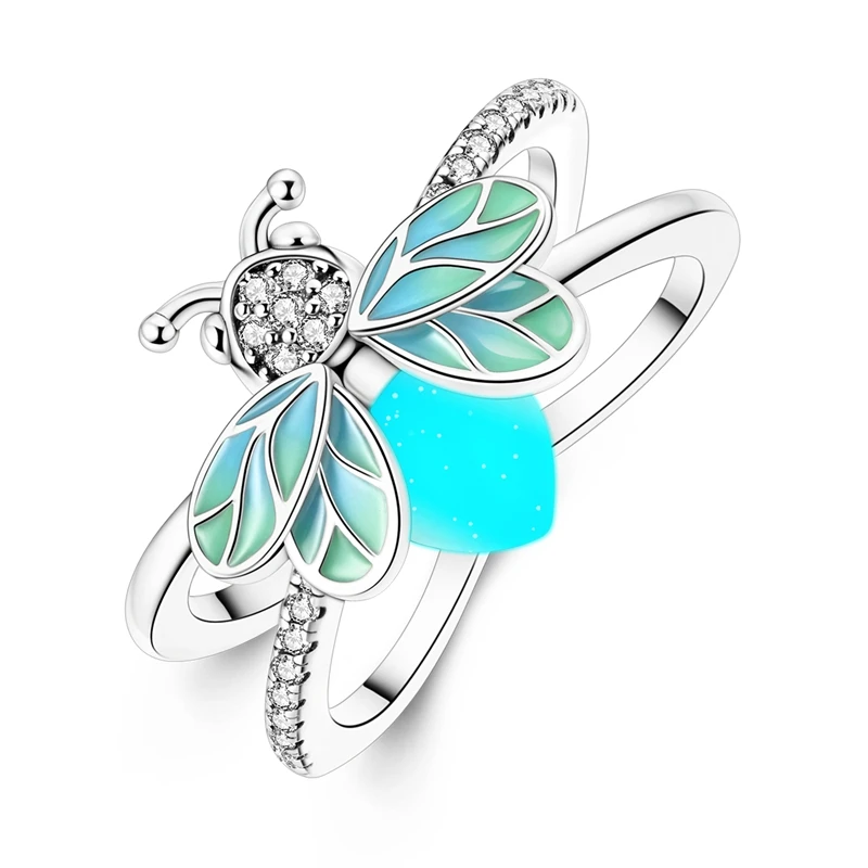 Women's 925 Sterling Silver Hand of Fatima Zircon Wedding Ring