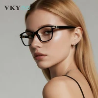 VKYEE, nuevo diseño de moda cuadrado geométrico Simple, gafas de lectura fotocromáticas antiluz azul para mujer, prescripción personalizable