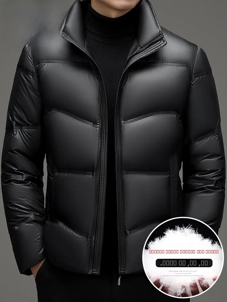 

Мужская утепленная куртка Pierre Cardin с золотистым декором, повседневная, модная, деловая, однотонная, 800FP, белая, из пуха.