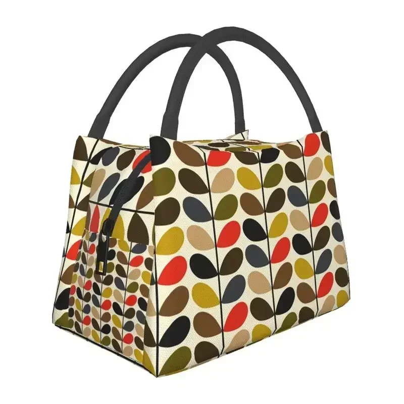 Orla Kiely Multi Stem Insulated Lunch Bag for Camping Travel Scandinavian Floral Portable Cooler Thermal Lunch Box Women