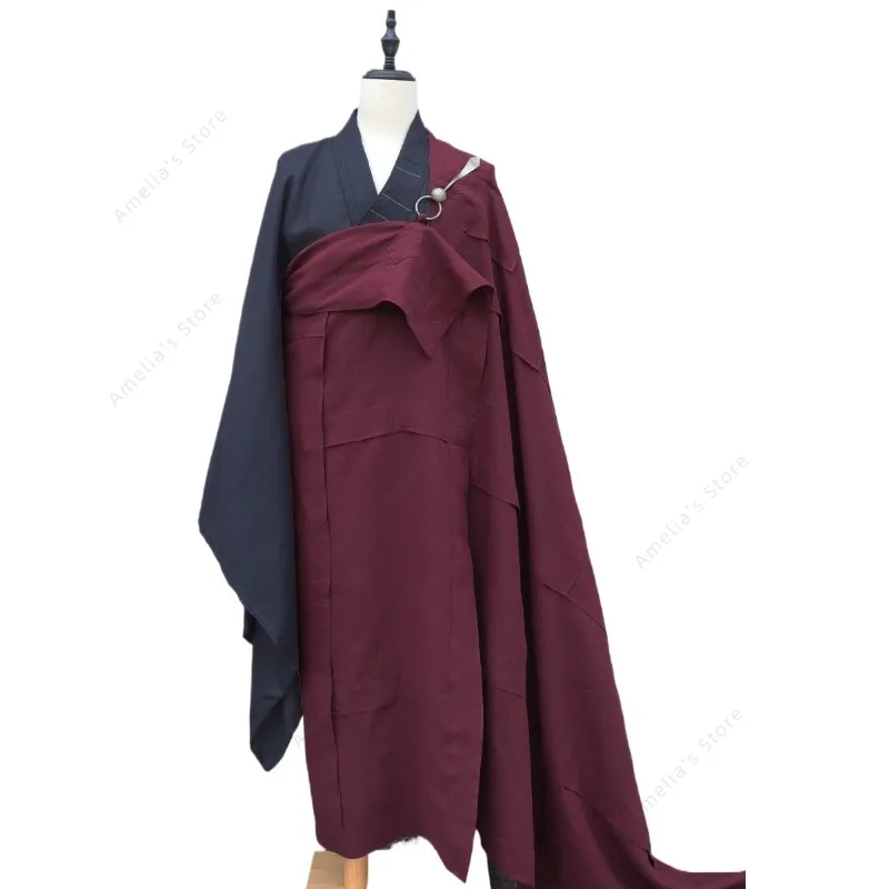 

High-End Pure Linen Monk Robe - Magnolia Zen Kasaya/Zu Yi - Premium Buddhist Temple Vestment for Abbots Monks